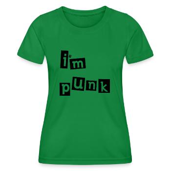 Je suis punk - T-shirt sport Femme - vert - Devant - AI Model Female 172 dark (172cm)
