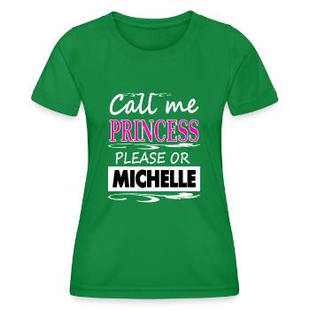 Je m’appelle Michelle, je m’appelle Michelle Gift Idea - T-shirt sport Femme - vert - Devant - AI Model Female 172 dark (172cm)
