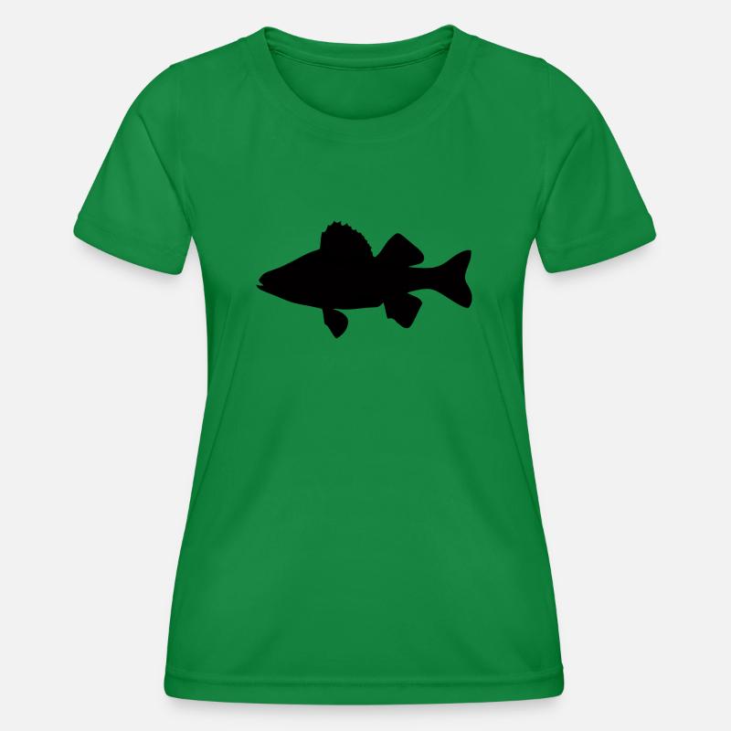 Perch black - Women's Functional T-Shirt - kelly green