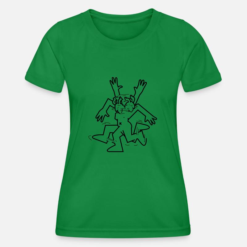 Fantazia Dancing Man - Women's Functional T-Shirt - kelly green