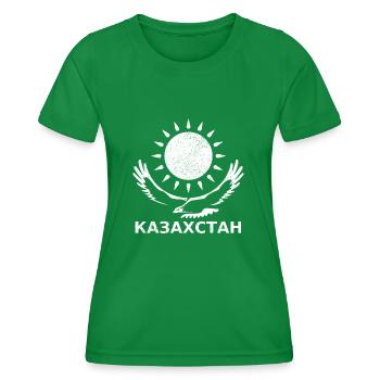 Kazakhstan - Women's Functional T-Shirt - kelly green - Front - AI Model Female 172 dark (172cm)