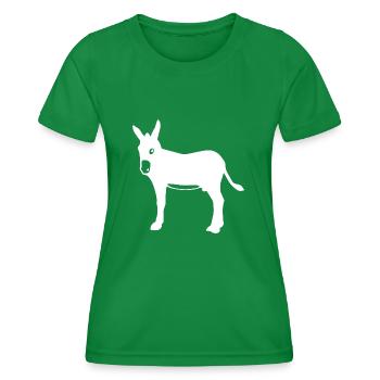 Donkey Esel - Frauen Funktions-T-Shirt - Kelly Green - Vorne - AI Model Female 172 dark (172cm)