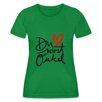 Du wirst Onkel - Frauen Funktions-T-Shirt - Kelly Green - Vorne - AI Model Female 172 dark (172cm)