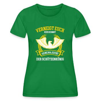Verneigt Euch Hier Kommt Majestät Schützenkönig - Frauen Funktions-T-Shirt - Kelly Green - Vorne - AI Model Female 172 dark (172cm)