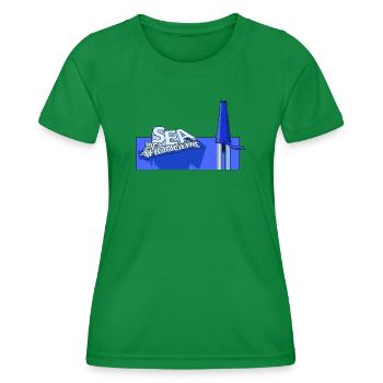 SEA OF THOUGHTS - Women's Functional T-Shirt - kelly green - Front - AI Model Female 172 dark (172cm)