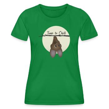 Bat - Time to relax - Women's Functional T-Shirt - kelly green - Front - AI Model Female 172 dark (172cm)