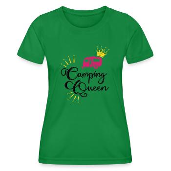 Camping Queen Caravane - T-shirt sport Femme - vert - Devant - AI Model Female 172 dark (172cm)