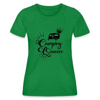 Camping Queen Caravane - T-shirt sport Femme - vert - Devant - AI Model Female 172 dark (172cm)