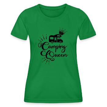 Camping schwarz Wohnmobil - Frauen Funktions-T-Shirt - Kelly Green - Vorne - AI Model Female 172 dark (172cm)