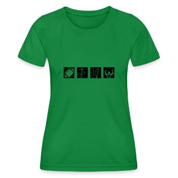Symboles du football américain Carrés - T-shirt sport Femme - vert - Devant - AI Model Female 172 dark (172cm)