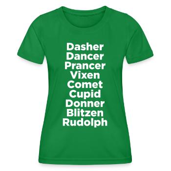 Noms de rennes - T-shirt sport Femme - vert - Devant - AI Model Female 172 dark (172cm)