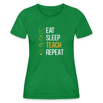 Englisch Lehrer Teacher Englischlehrerin Pädagoge - Frauen Funktions-T-Shirt - Kelly Green - Vorne - AI Model Female 172 dark (172cm)