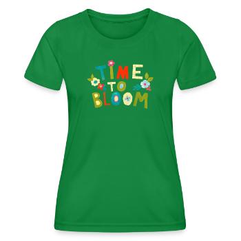 Time to bloom - Frauen Funktions-T-Shirt - Kelly Green - Vorne - AI Model Female 172 dark (172cm)