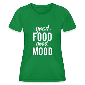 Bonne nourriture Bonne humeur - T-shirt sport Femme - vert - Devant - AI Model Female 172 dark (172cm)