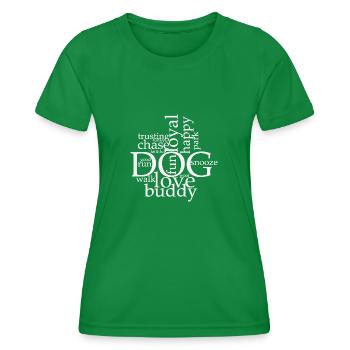 Love Dogs -So viele Gründe warum man Hunde einfach - Frauen Funktions-T-Shirt - Kelly Green - Vorne - AI Model Female 172 dark (172cm)