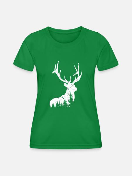 Hirsch - Frauen Funktions-T-Shirt - Kelly Green