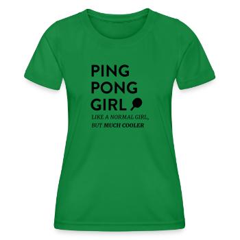 Les Ping Pong Girls sont des filles de tennis de table cool - T-shirt sport Femme - vert - Devant - AI Model Female 172 dark (172cm)