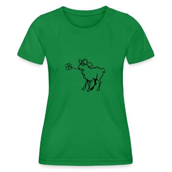 Lamm - Frauen Funktions-T-Shirt - Kelly Green - Vorne - AI Model Female 172 dark (172cm)