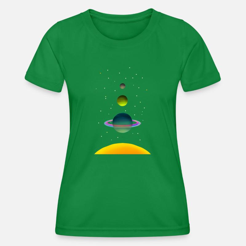 Planets Aligned - Women's Functional T-Shirt - kelly green