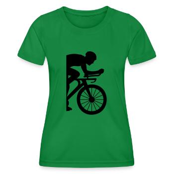Halber Fahrrad Fahrer - Frauen Funktions-T-Shirt - Kelly Green - Vorne - AI Model Female 172 dark (172cm)