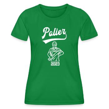 Polier 2023 Bauleiter Meister Handwerk Baustelle - Frauen Funktions-T-Shirt - Kelly Green - Vorne - AI Model Female 172 dark (172cm)