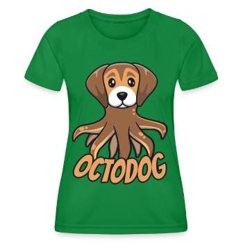 Octodog Octopus Chien Mignon Animal de compagnie - T-shirt sport Femme - vert - Devant - AI Model Female 172 dark (172cm)