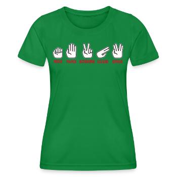 BigBang Game - Women's Functional T-Shirt - kelly green - Front - AI Model Female 172 dark (172cm)