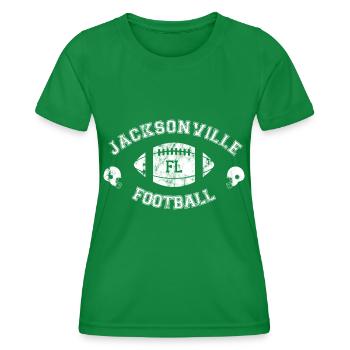 Jacksonville Football - American Football - Helm - Frauen Funktions-T-Shirt - Kelly Green - Vorne - AI Model Female 172 dark (172cm)