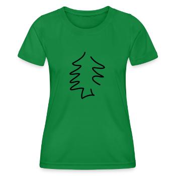 einfache Tanne - line - Frauen Funktions-T-Shirt - Kelly Green - Vorne - AI Model Female 172 dark (172cm)