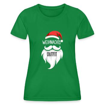 Weihnachts Outfit - Frauen Funktions-T-Shirt - Kelly Green - Vorne - AI Model Female 172 dark (172cm)