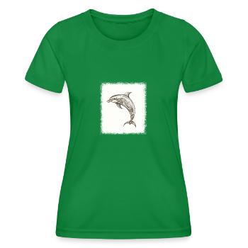 bday marine life anniversaire génial pêcheur - T-shirt sport Femme - vert - Devant - AI Model Female 172 dark (172cm)