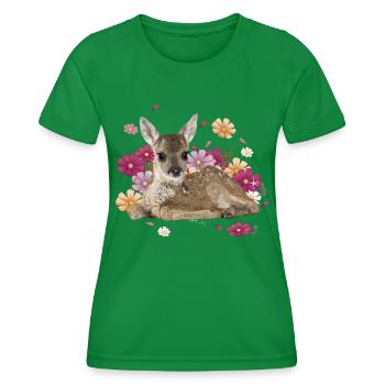 Cerf - T-shirt sport Femme - vert - Devant - AI Model Female 172 dark (172cm)