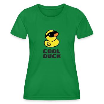 COOL DUCK - Frauen Funktions-T-Shirt - Kelly Green - Vorne - AI Model Female 172 dark (172cm)