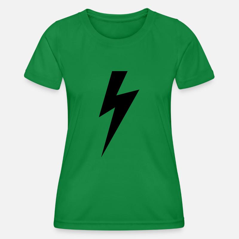 Lightning bolt - Women's Functional T-Shirt - kelly green