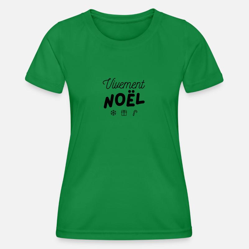 Definitely Christmas - Women's Functional T-Shirt - kelly green