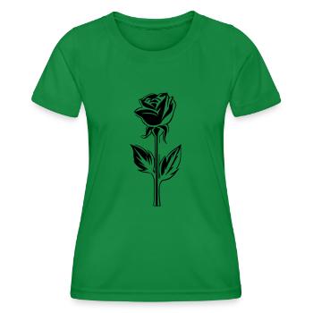Conception simple de rose fleurie - T-shirt sport Femme - vert - Devant - AI Model Female 172 dark (172cm)