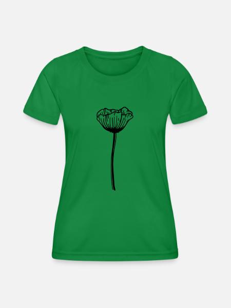 Mohn Blume - Frauen Funktions-T-Shirt - Kelly Green