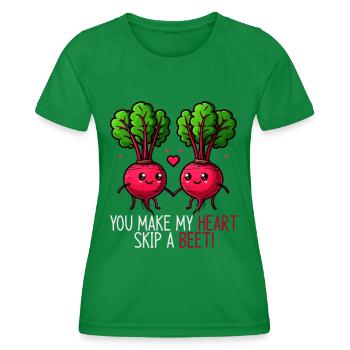 Du lässt mein Herz höher schlagen Rote Beete - Frauen Funktions-T-Shirt - Kelly Green - Vorne - AI Model Female 172 dark (172cm)