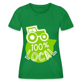 producteur 100% local, magasin producteurs - T-shirt sport Femme - vert - Devant - AI Model Female 172 dark (172cm)