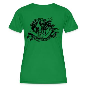 Beagle an Retro Banner - Women's Functional T-Shirt - kelly green - Back - AI Model Female 172 dark (172cm)