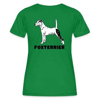 Fox Terrier debout avec du texte - T-shirt sport Femme - vert - Dos - AI Model Female 172 dark (172cm)