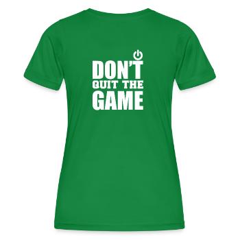 Don't quit the game - Women's Functional T-Shirt - kelly green - Back - AI Model Female 172 dark (172cm)