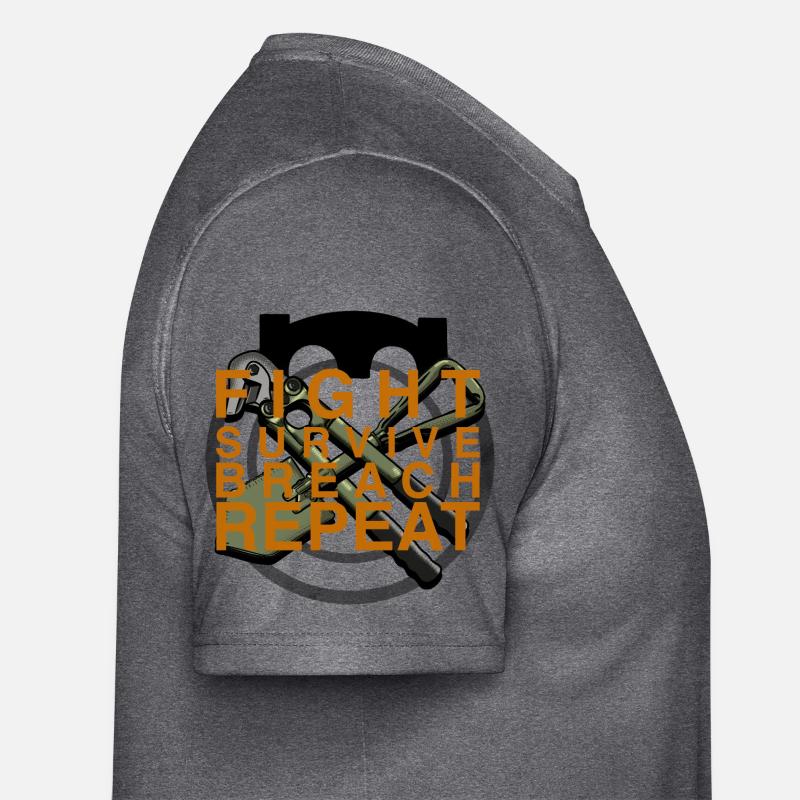 Kampf Überleben Durchbrechen Wiederholen Männer Funktions-T-Shirt