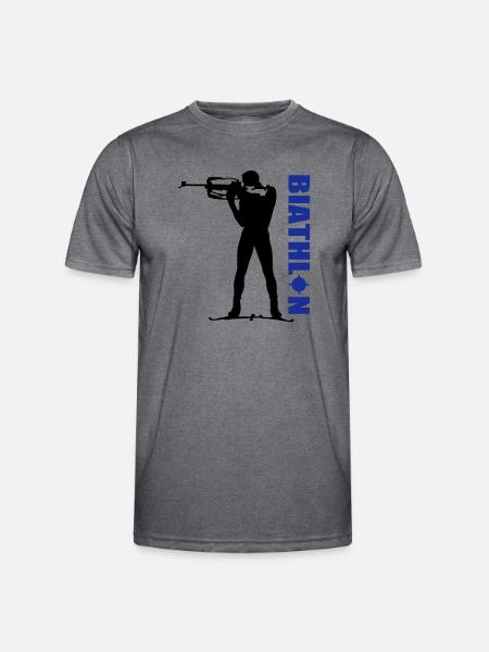 Biathlon - T-shirt sport Homme - mélange sombre