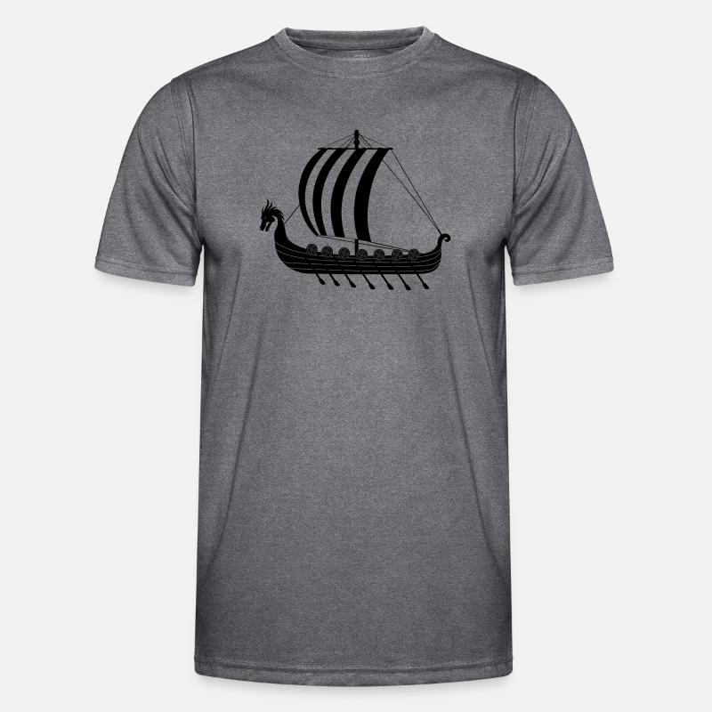 Wikinger-Drachenschiff dragar Männer Funktions-T-Shirt