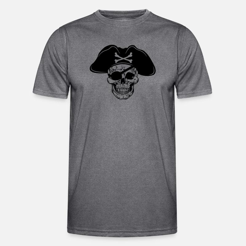 Skull pirate hat and eye patch Men's Functional T-Shirt