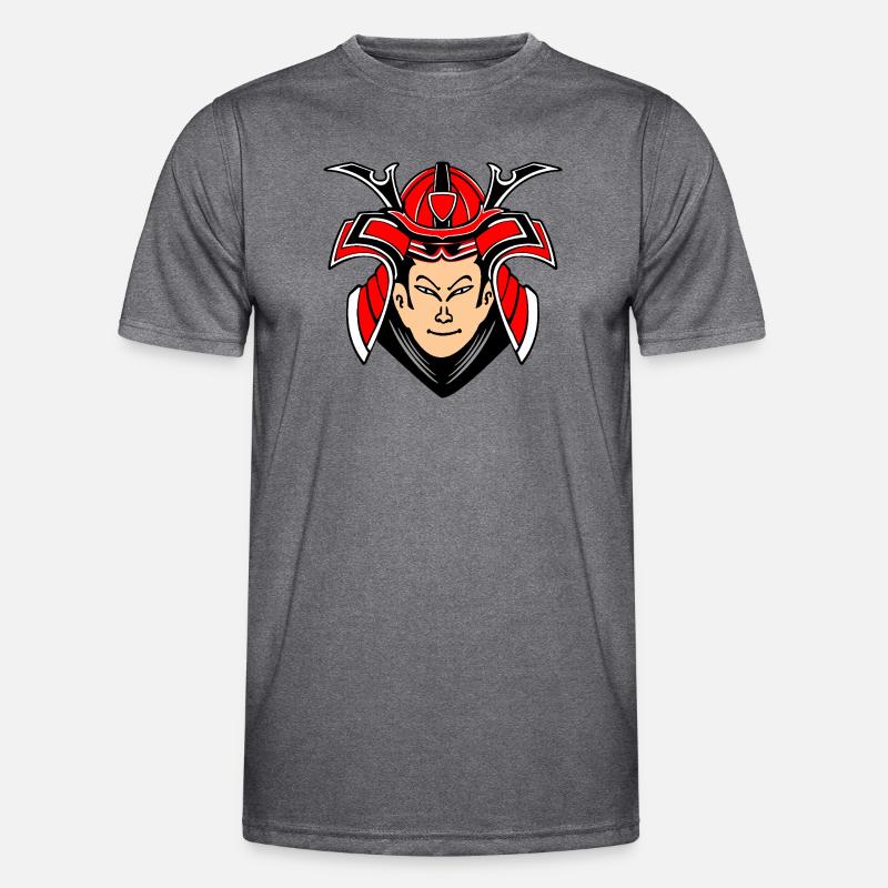 Samurai mit Helmdesign Männer Funktions-T-Shirt