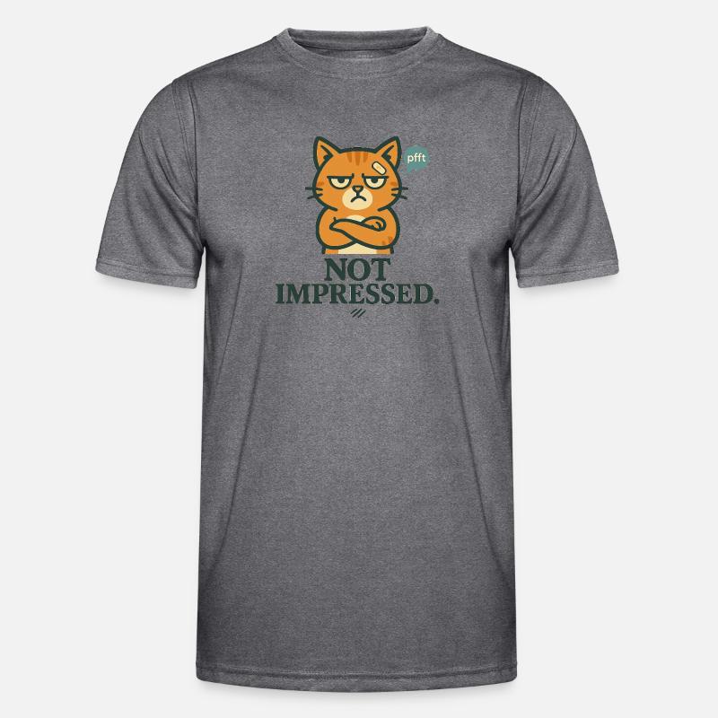Not Impressed – Grumpy-Katze Männer Funktions-T-Shirt