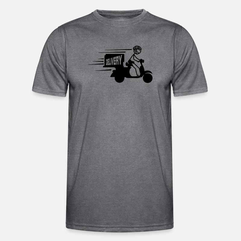 Scooter-Paket oder SMS-Lieferung - Männer Funktions-T-Shirt - dunkle Melange 