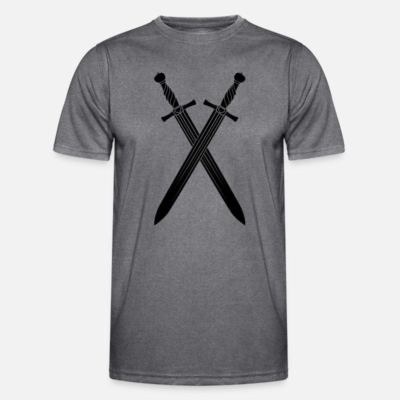 Épée deux épées croisées T-shirt sport Homme
